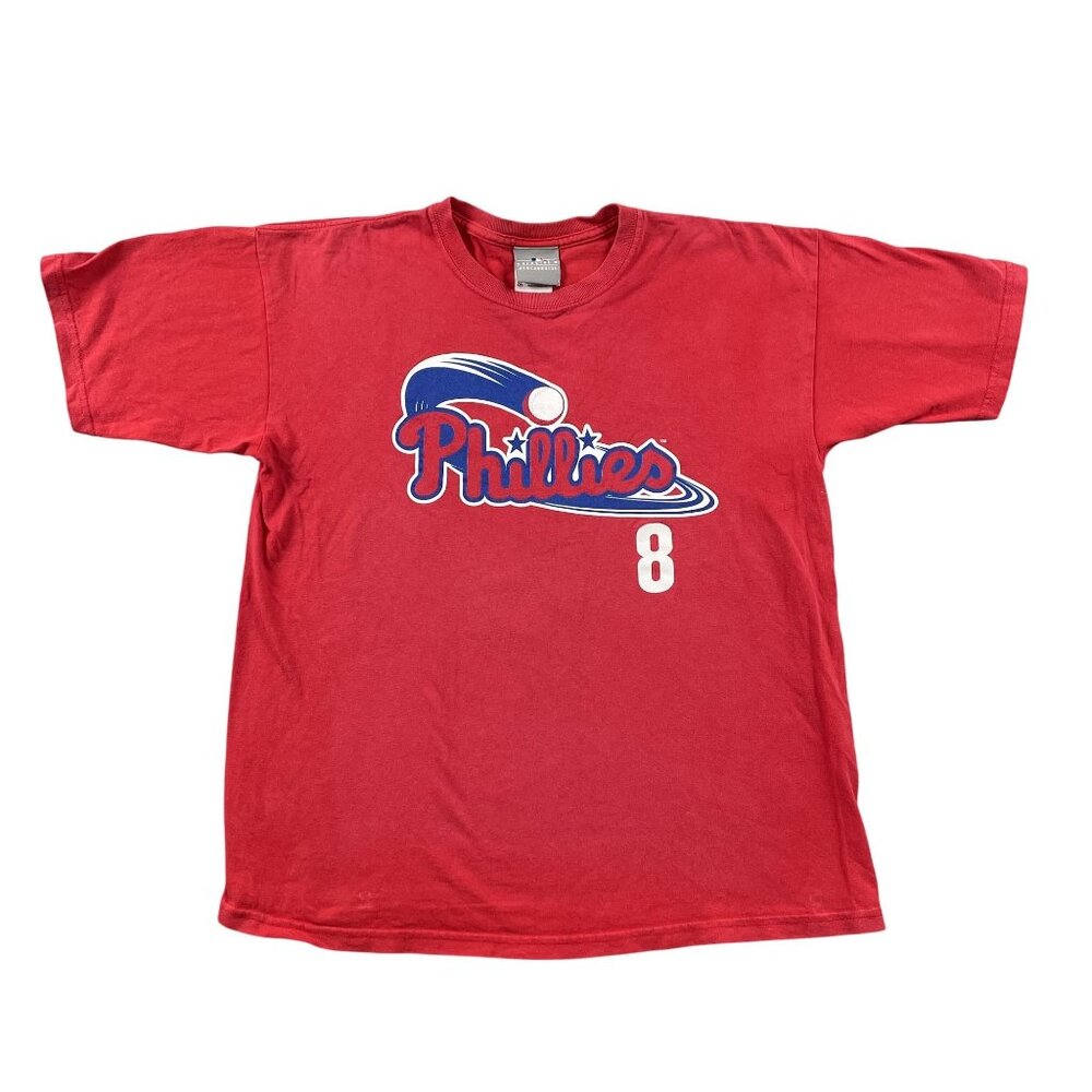 Philadelphia Phillies Shane Victorino T-Shirt Youth XL Vintage Red Tee Baseball